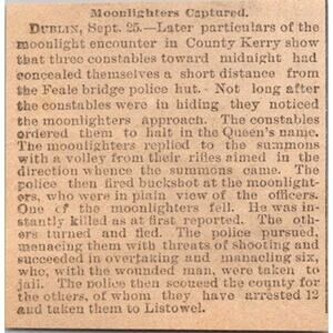 Moonlighters Captured In County Kerry Show 1886 Minneapolis Clipping SAI8-S8